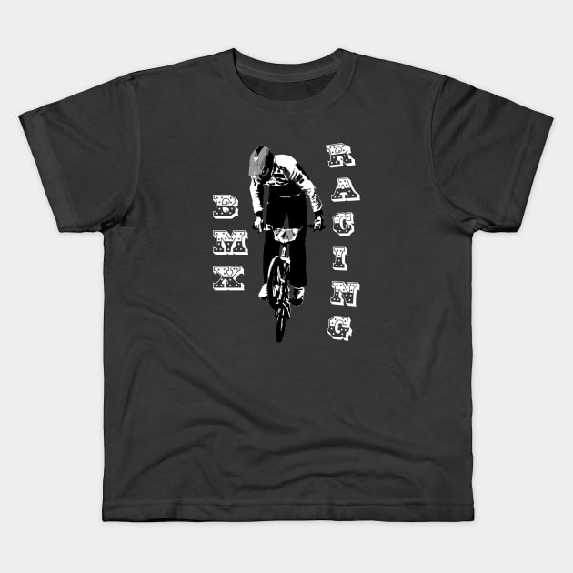 bmx Kids T-Shirt by rickylabellevie